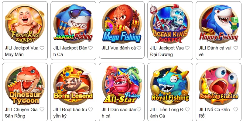 Game Bắn cá đa dạng thể loại